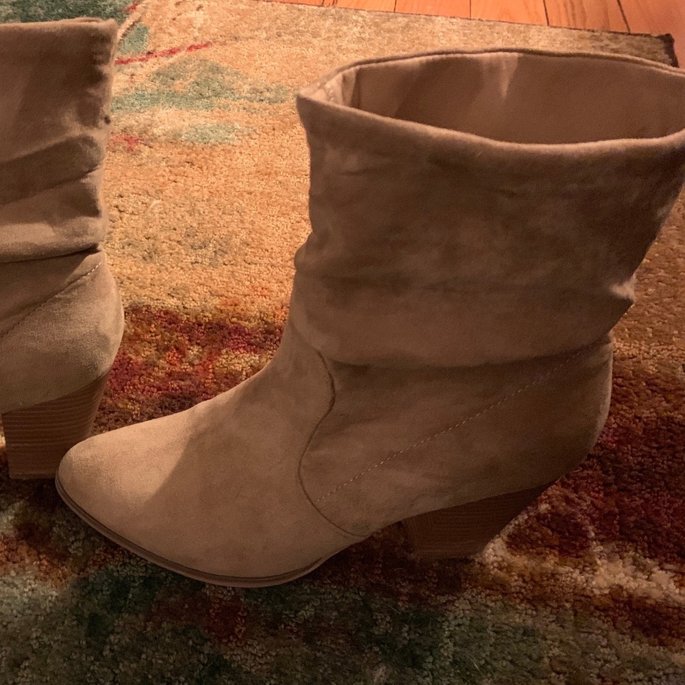 Tan Slouch boots